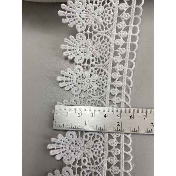 มียกพับ15หลา ลูกไม้ตกแต่ง ลูกไม้ระบาย กว้าง6ซม - รูปที่ 5