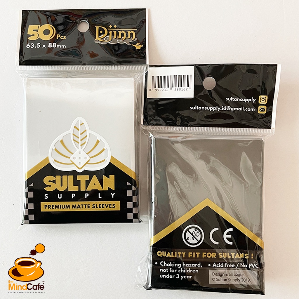 [The Mind Cafe] White Sulltan Djinn Premium Matte Card Sleeves - 63.5x88mm (50 ชิ้น)