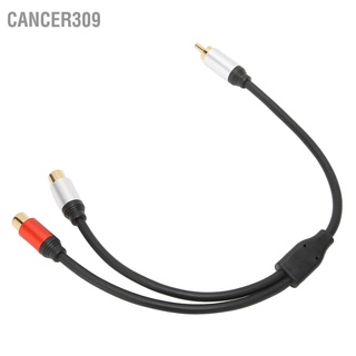 Cancer309 1Rca Male To 2Rca Female สายเคเบิ้ล Aux Extension Y อะแดปเตอร์แยกสายสเตอริโอ สําหรับ Dvd Tv Laptop