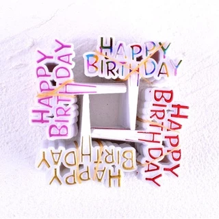 (เเพค 100 อัน) ป้ายปักเค้ก ป้ายปักเค้กพลาสติก ป้าย happy birthday hbd ขนาดเล็ก