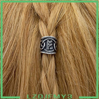 Pet home  Viking Rune Beard Beads 24 Set Charm Silver Beads - Beards, Hair, Jewellery