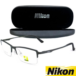 Nikon แว่นตารุ่น CX-6285 C-4 สีน้ำตาล กรอบเซาะร่อง ขาสปริง วัสดุ อลูมิเนียม Eyeglassesทางร้านเรามีบริการรับตัดเลนส์