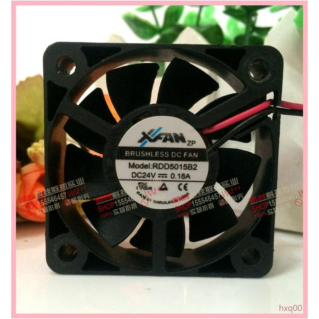 ของแท้ Xinruilian RDD5015B2 DC24V 0.18 5015 5 ซม.พัดลมอินเวอร์เตอร์