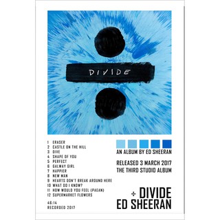 โปสเตอร์ Ed Sheeran เอ็ด ชีแรน Music Poster รูปภาพติดห้อง ตกแต่งผนัง โปสเตอร์วงดนตรี โปสเตอร์ติดผนัง ของตกแต่งห้อง