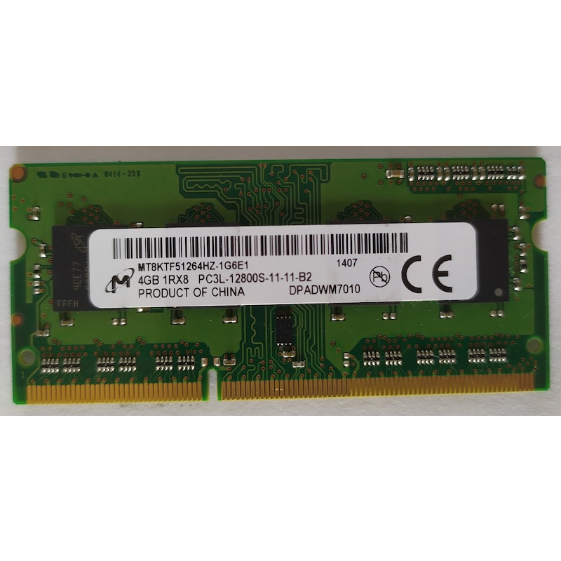 RAM Micron 4GB PC3L-12800S MT8KTF51264HZ-1G6E1 DPADWM7010 E1B7508A