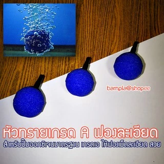 หัวทรายอย่างดี สีน้ำเงิน ฟองละเอียด ขนาด 1 นิ้ว สำหรับปั๊มอ็อกซิเจน