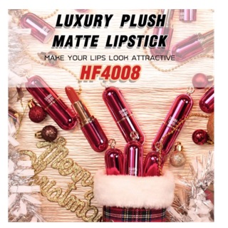 Sivanna colors luxury plush matte lipstick hf4008 make your lips look attractive ลิปสติกเนื้อซาติน