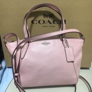 New coach พัดมินิหนัง สีชมบลัช ขนาด 10”