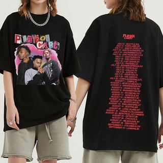 เสื้อผ้าผชเสื้อยืด ผ้าฝ้าย พิมพ์ลาย Rapper Playboi Carti แฟชั่นฤดูร้อน สไตล์ฮิปฮอป สําหรับผู้ชาย และผู้หญิงS-5XL