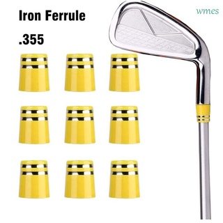 WMES1 10Pcs Golf Ferrules Fit 0.335 Golf iron Rubber Sleeve Golf Ferrules Replacement Anti-Shock Ring Golf Shaft Sleeve for Taper Tip Plastic Golf Training Club Accessories Golf Tapered Ferrule/Multicolor