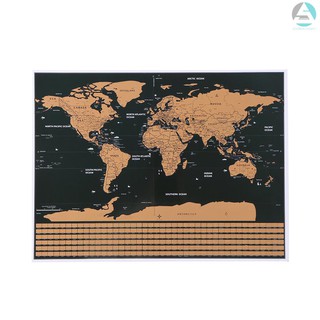 ☀[ready stock]☀Scratch Off World Travel Map Poster Copper Foil Wall Sticker Personalized Journal Log Small Size without Cylinder Packing