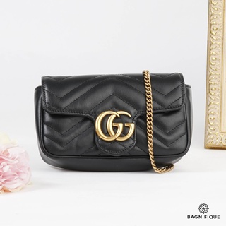 GUCCI MARMONT SUPER MINI BLACK GHW