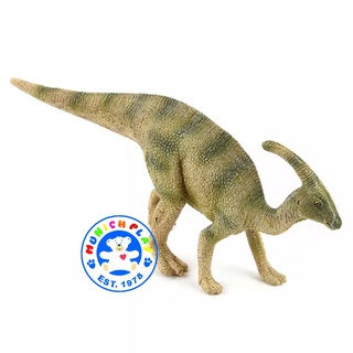 Munich Play - ไดโนเสาร์ Parasaurolophus เขียวด่าง ขนาด 19.50 CM (จากหาดใหญ่)