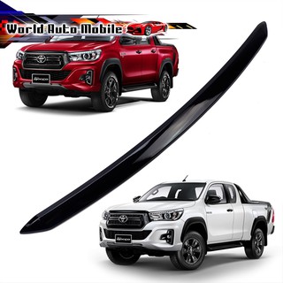 คิ้วแปะฝากระโปรงหน้า สีดำเงา Toyota  Hilux Sr5 Revo Rocco 4x2 4x4 ปี 2015 - 2019