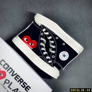 รองเท้าCOMME des GARÇONS PLAY x Converse Chuck Taylor All Star 1970s HiCDG รองเท้าลำลอง ใส่ได้ทั้งชายและหญิง พร้อมส่ง