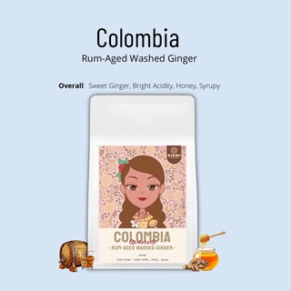 เมล็ดกาแฟ Colombia Quercus Rum-Aged Washed Ginger