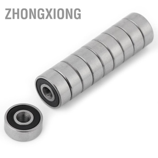 Zhongxiong 623-2RS ลูกปืนเหล็กยางคู่ 3x10 X 4 มม. 10 ชิ้น