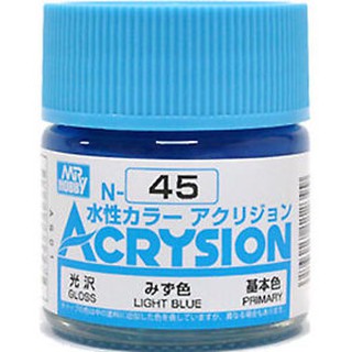 Mr.Hobby สีสูตรน้ำ Acrysion N45 Light Blue สีน้ำสำหรับพลาสติกโมเดล กันพลา