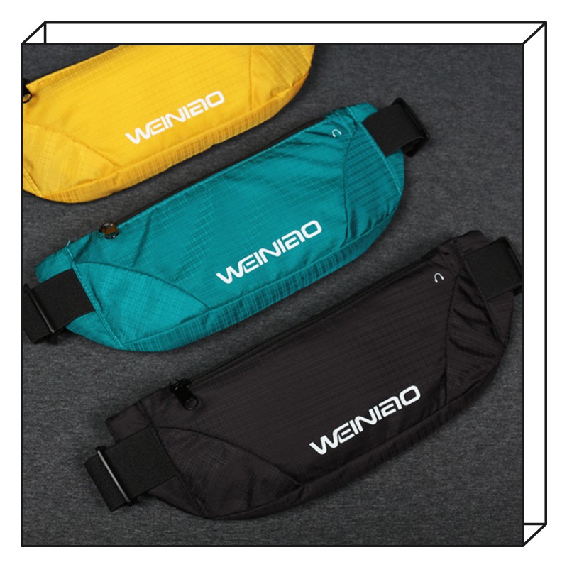 [พร้อมส่ง] กระเป๋าคาดเอว weiniao ผู้ชายและผู้หญิง แฟชั่น กันน้ำ กระเป๋าคาดเอวกีฬา พร้อมช่องเสียบหูฟังและพวงกุญแจ