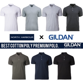 Gildan x North Harbour เสื้อโปโล ผ้าฝ้ายโพลีเอสเตอร์ แบบนิ่ม สําหรับผู้ชาย และผู้หญิง NHB2400