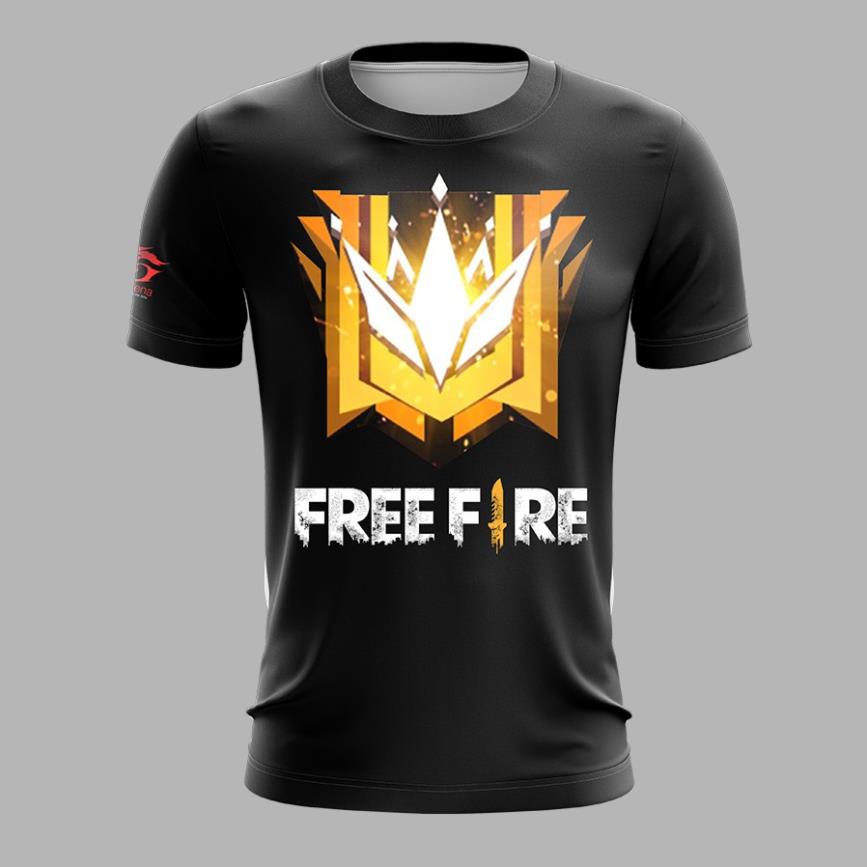 [ขายดี] Free Fire Black 3D Grandmaster Rank T-Shirt