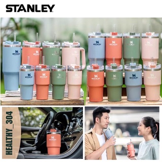 แก้ว  STANLEY ❗️มีของแถม❗️ขนาด 44 oz / 34 oz/ 23 ozและ 17 oz พร้อมสีใหม่ แก้วเก็บความเย็น ความร้อน ใส่หน้ารถได้ มีฝาปิด