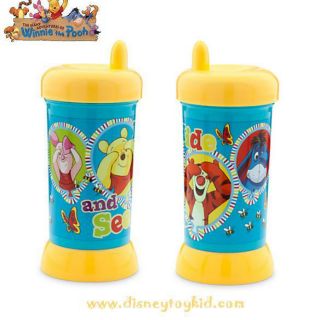 Winnie the Pooh Sippy Cup -- แก้วหัดดื่ม ลายหมีพูห์ และผองเพื่อน  ความจุ 8 ออนซ์ สินค้านำเข้า Disney USA 