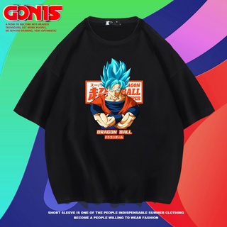 เสื้อยืดแขนสั้น ผ้าฝ้ายแท้ ทรงหลวม พิมพ์ลายอนิเมะ Dragon Ball Saiyan Monkey King Street แฟชั่นฤดูร้อน สําหรับผู้ชาย 230