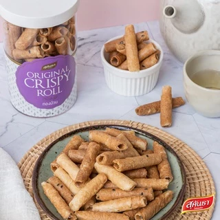 ขนมไทย สุคันธา ทองม้วนน้ำตาลโตนด รสต้นตำรับ แบบกระป๋อง (80 กรัม) SUKANTHA Crispy Coconut Rolls with Palm Sugar Original