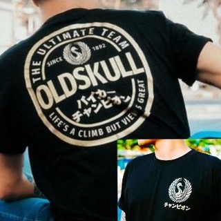 เสื้อยืด Oldskull สไตล์ไบค์เกอร์Size S-5XL