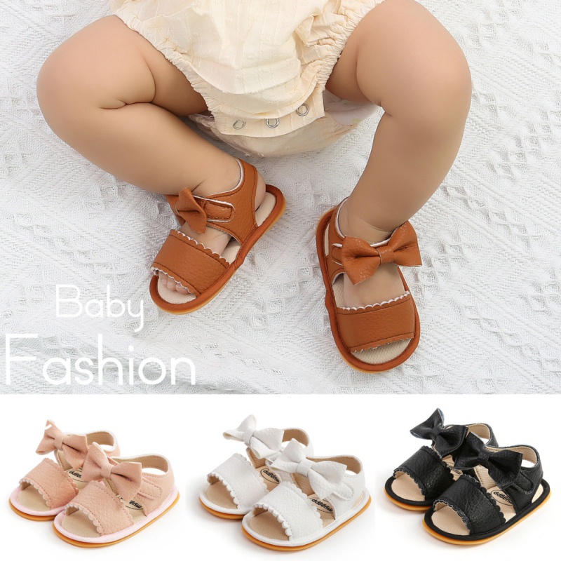 DOUMA Summer Baby Girls Cute Bowknot รองเท้าหัดเดิน