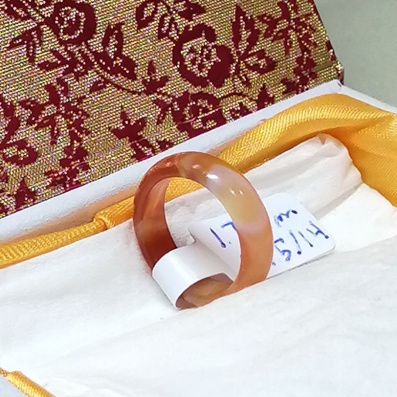 On001 แหวน Chalcedony ขนาด 6.75 US