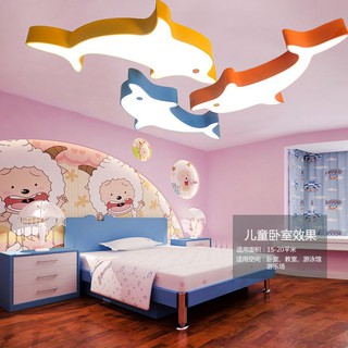 Dolphin Ceiling Light โคมไฟเพดานปลาโลมา LED โคมไฟตกแต่ง โคมไฟประดับห้องนอนเด็ก เสริมจินตนาการ พัฒนาการ โคมไฟพร้อมติดตั้ง