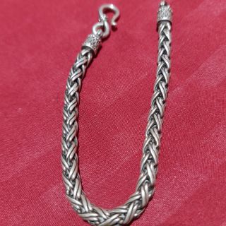 สร้อยข้อมือเงินแท้รมดำ 17cm ส่งฟรี