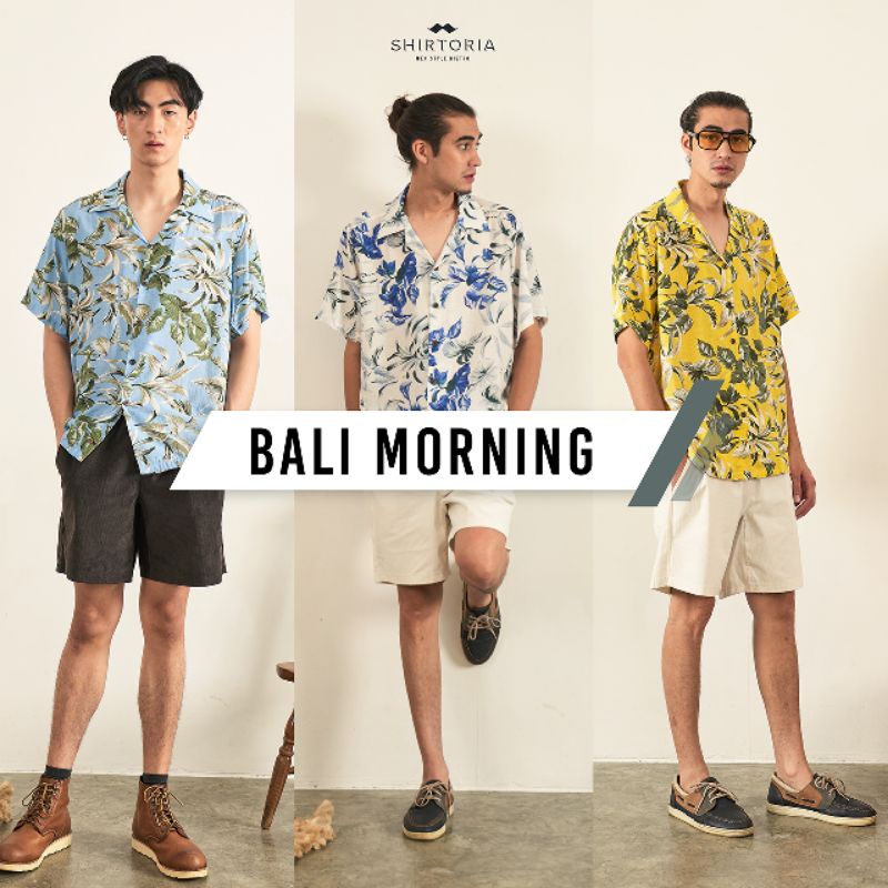 Shirtoria Hawaii-Bali morning เสื้อเชิ้ตแขนสั้นฮาวาย Nolron