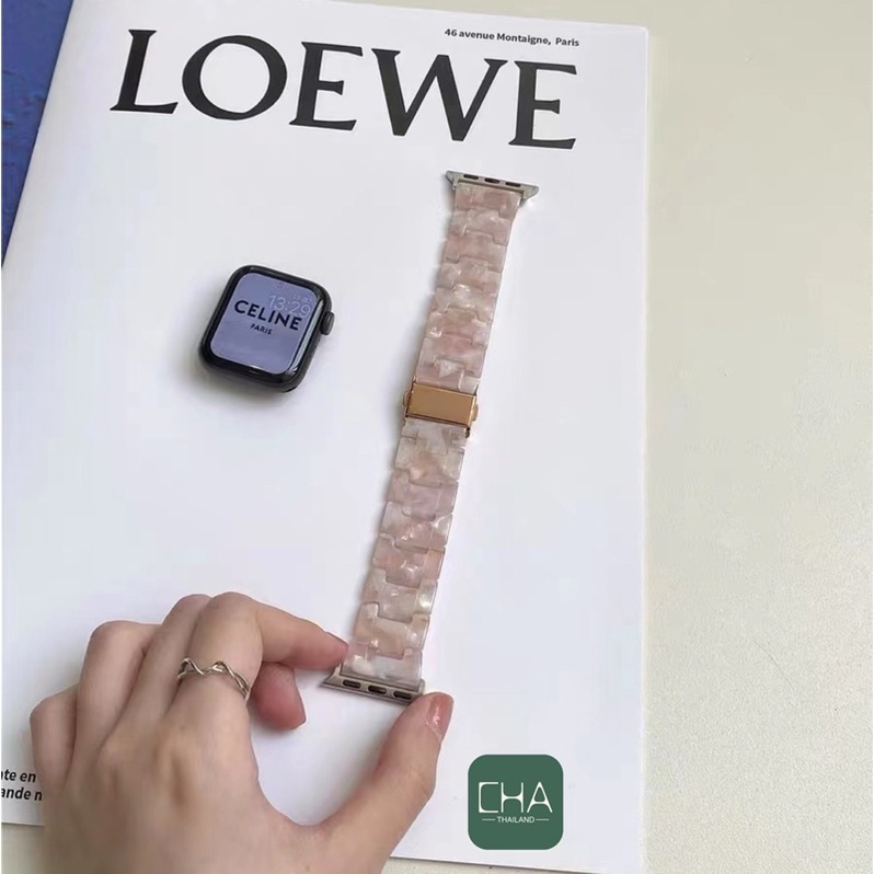 สายหินอ่อน สาย  Watch10 9 8 7 6 5 Watch หน้าปัด 41มม. 44 /45มม. 40 /41 มม.38 มม สีใหม่ ปรับได้ สายนาฬิกา smart watch