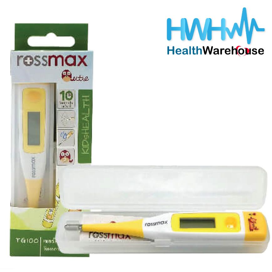 Rossmax TG100 Digital Thermometer รอสแมกซ์ ปรอทวัดไข้ ดิจิตอล ที่วัดไข้ ปลายงอโค้งได้