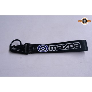 JDM MAZDA Racing พวงกุญแจโลหะพวงกุญแจตะขอสายคล้องเชือกเส้นเล็กสากล