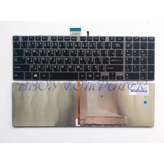 Toshiba Keyboard คีย์บอร์ด TOSHIBA Satellite L850 L855 L870 L875 L950 L955 L970 Backlite ภาษาไทย อังกฤษ