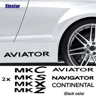 สติกเกอร์ติดรถยนต์ สําหรับ Lincoln AVIATOR CONTINENTAL NAVIGATOR MKC MKS MKT MKX MKZ 2 ชิ้น