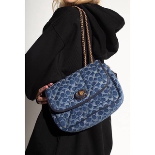 COACH PILLOW MADISON SHOULDER BAG IN SIGNATURE DENIM WITH QUILTING