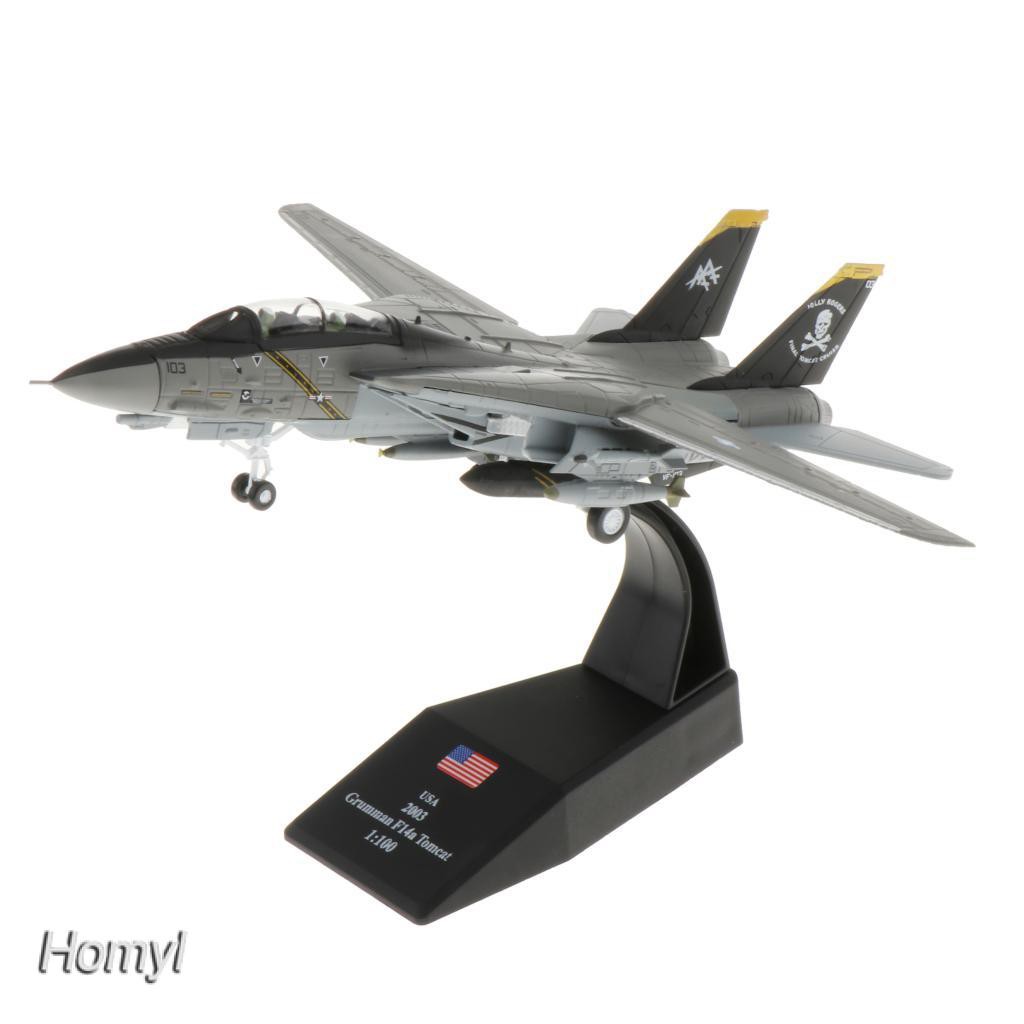 [HOMYL] โมเดลเครื่องบินรบ 3D 1:100 F-14 ของเล่นสําหรับเด็ก