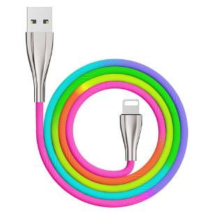 สาย USB ชาร์จสายรุ้งสาย Micro USB Type C สำหรับ Iphone Xiaomi ซัมซุง Android ชาร์จโทรศัพท์มือถือสาย USB