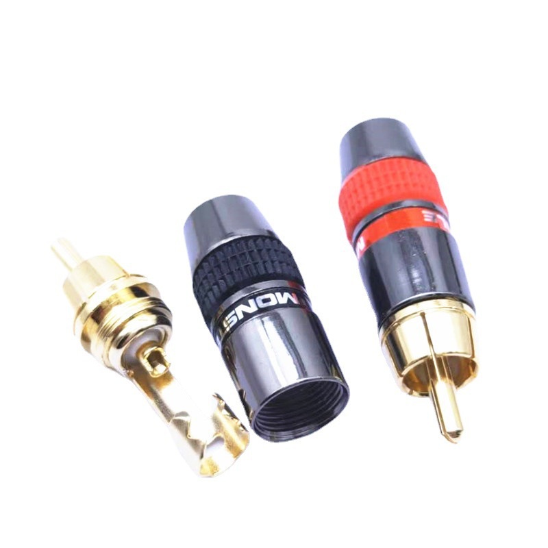 หัวแจ็ค Jack RCA ตัวผู้ ◀️ส่งจากไทย​‼️▶️ งานคุณภาพ ทองเหลือง ลดสัญญาณรบกวน แจ็คอาร์ซีเอตัวผู้ ปลั๊ก - รูปที่ 3