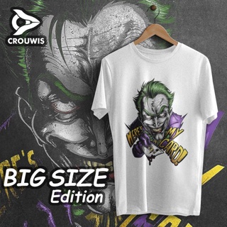 เสื้อยืดผ้าฝ้าย เสื้อยืดแขนสั้น ผ้าฝ้าย พิมพ์ลาย Big SIZE joker 24s โอเวอร์ไซซ์ XXL XXXL สําหรับผู้ชาย ผู้หญิง เสื้อยืดผ