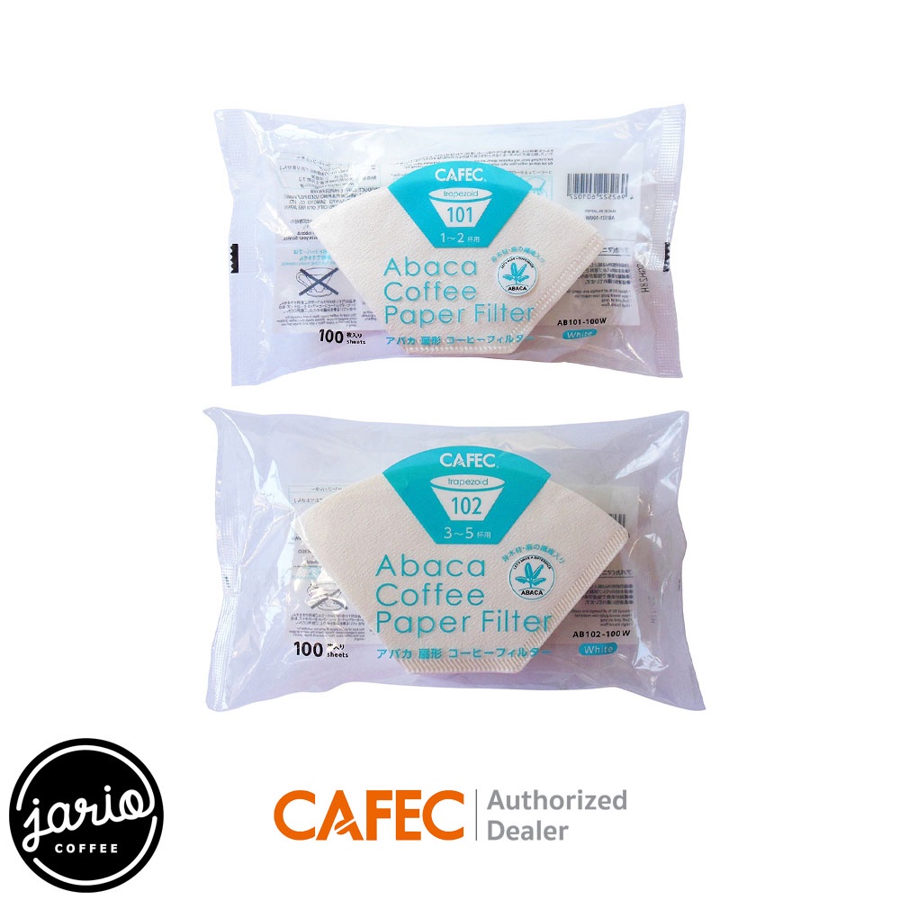 JARIO x CAFEC กระดาษกรองกาแฟ Abaca/Abaca+ ทรงคางหมู CAFEC Abaca/Abaca+ Coffee Paper Filter Trapezoid
