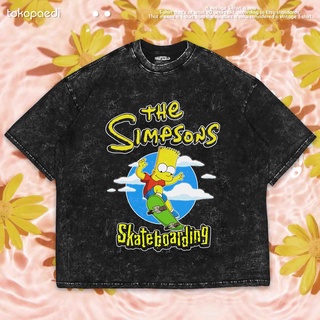 เสื้อยืดตัวล่าสุดเสื้อยืด ลาย The SIMPSONS SKATEBOARDING โอเวอร์ไซซ์ (เสื้อยืด โอเวอร์ไซซ์) | Unisex | 001S-5XL