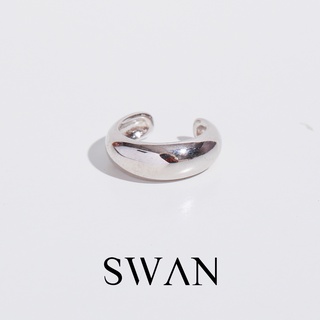 SWAN - Small Cuff ต่างหูหนีบเงินแท้ ไม่ต้องเจาะ ear cuff เงินเกลี้ยง