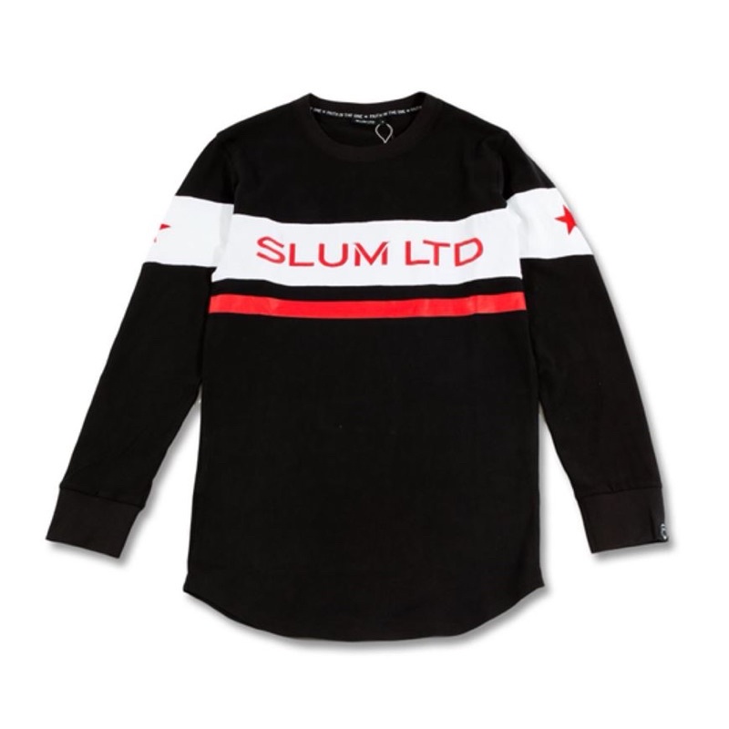 SLUM LTD - Luxy Font & Stars L/S Tee Black