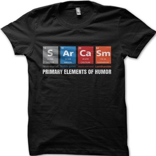 เสื้อผ้าผชเสื้อยืด พิมพ์ลาย Elements of Humor SarcasmS-5XL